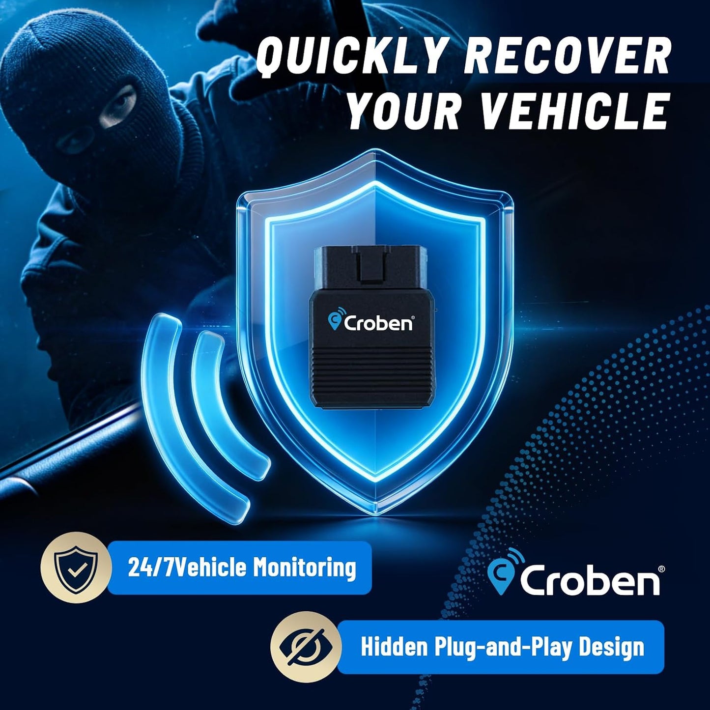 GPS Tracker for Vehicles No Monthly Fee No Subscription Real-Time Tracking | 4G SIM & Data Included,OBD,Geofence,Trip & Route History, Overspeed Alarm,for Fleets & Families(3 Years)